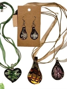 Artisan Dichroic Glass Jewelry Bundle